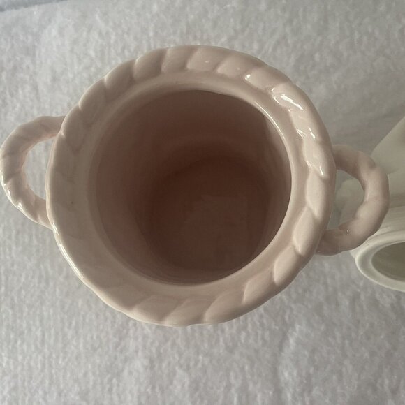 Rae Dunn Easter Bunny SPRING Pink Basket Canister Bunny Tail Lid Magenta 2022 - Picture 14 of 16